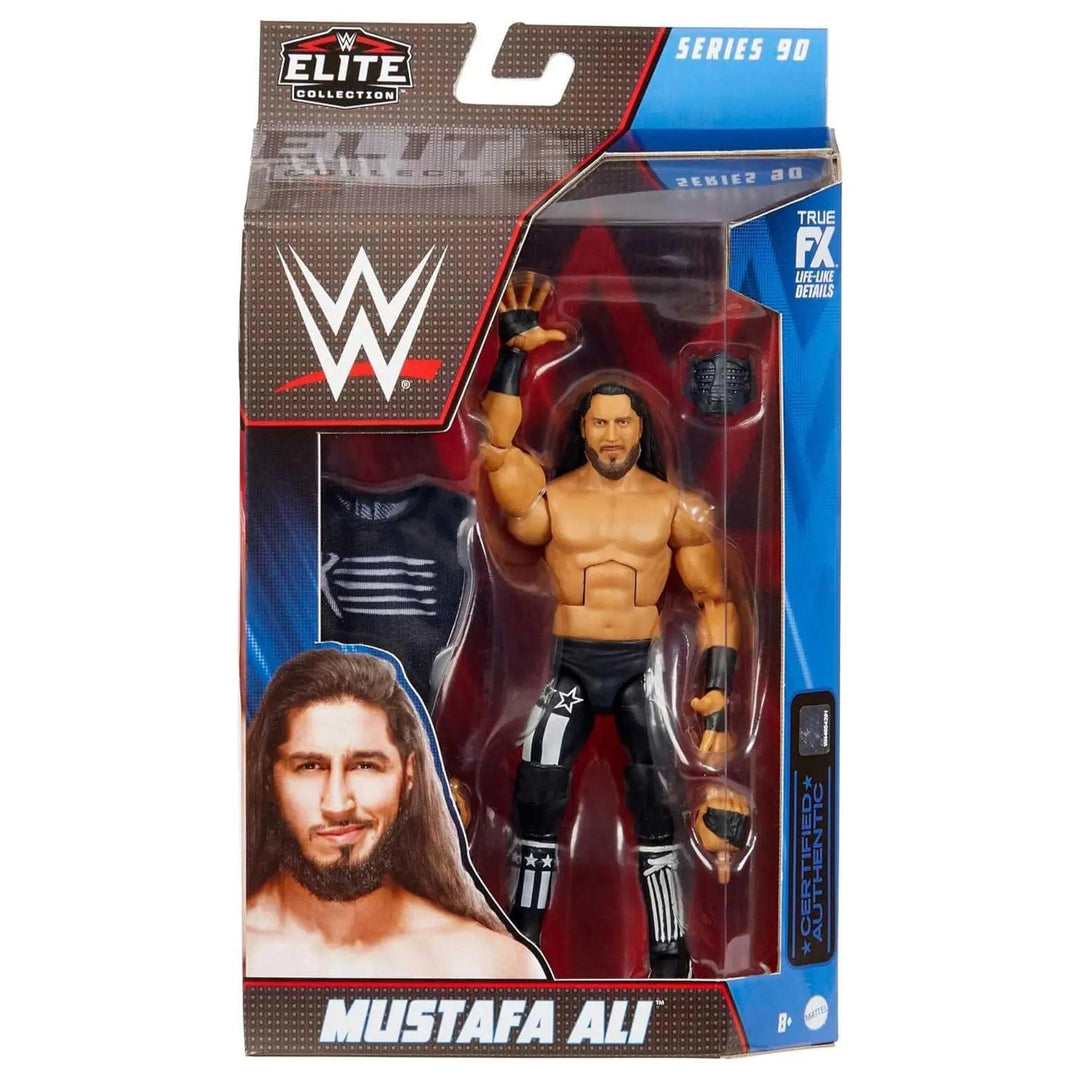 WWE action figure Mustafa Ali in collector box packaging