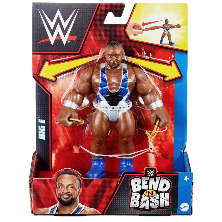 Big E WWE Bend n Bash 14cm tall Action Figure in box packaging