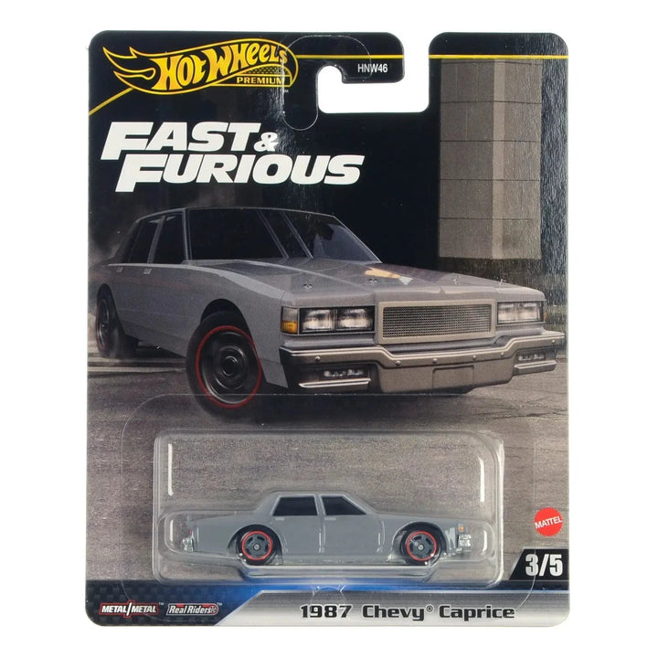 1987 Chevy Caprice in silver from the Hot Wheels Premium Fast & Furious series