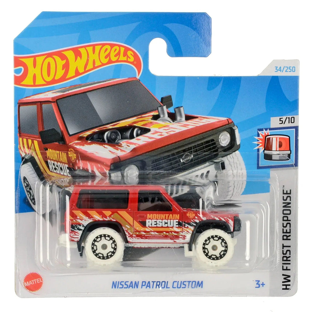 Hot Wheels First Response Nissan Patrol Custom Mountain Rescue red jeep