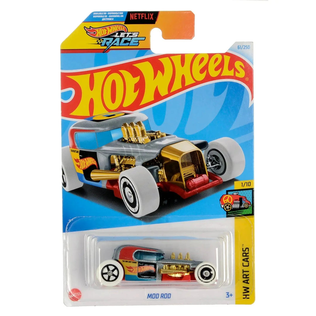 Hot Wheels Let's race art cars Mod Rod die-cast vehicle in packaging