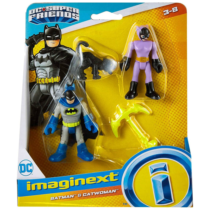 Imaginext DC Super Friends Action Figure Twin Pack 7cm Batman & Catwoman