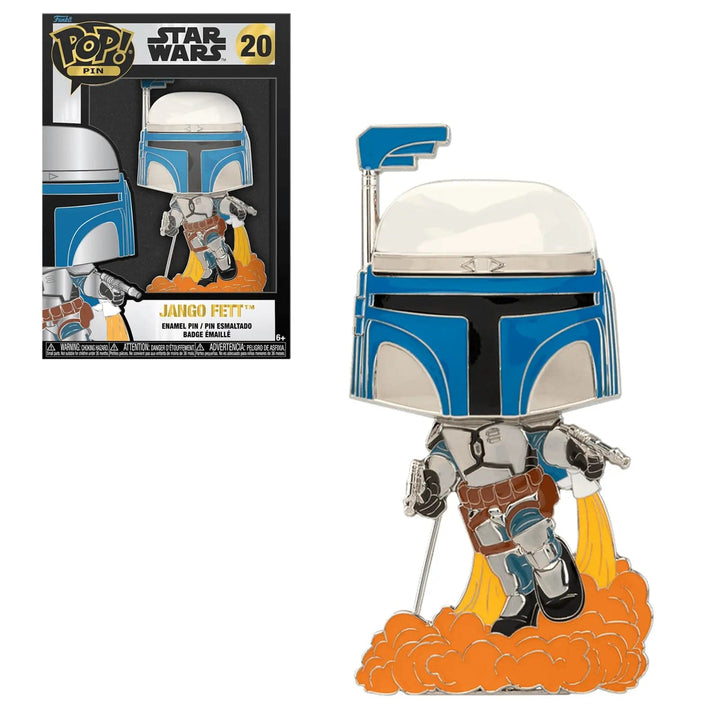 Star Wars Jango Fett Funko Pop pin with coloured enamel and removable stand