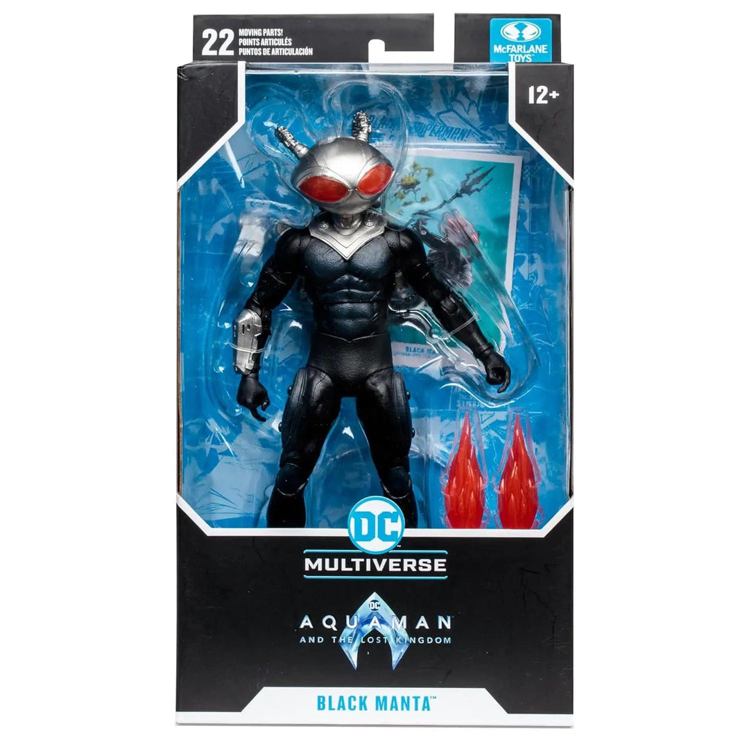 Black Manta Aquaman and the Lost Kingdom collectible figure in window box packaging