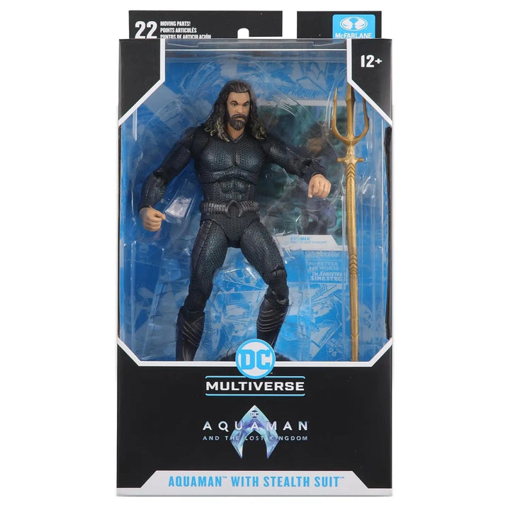 Aquaman with Stealth Suit collectible figure in window box packaging