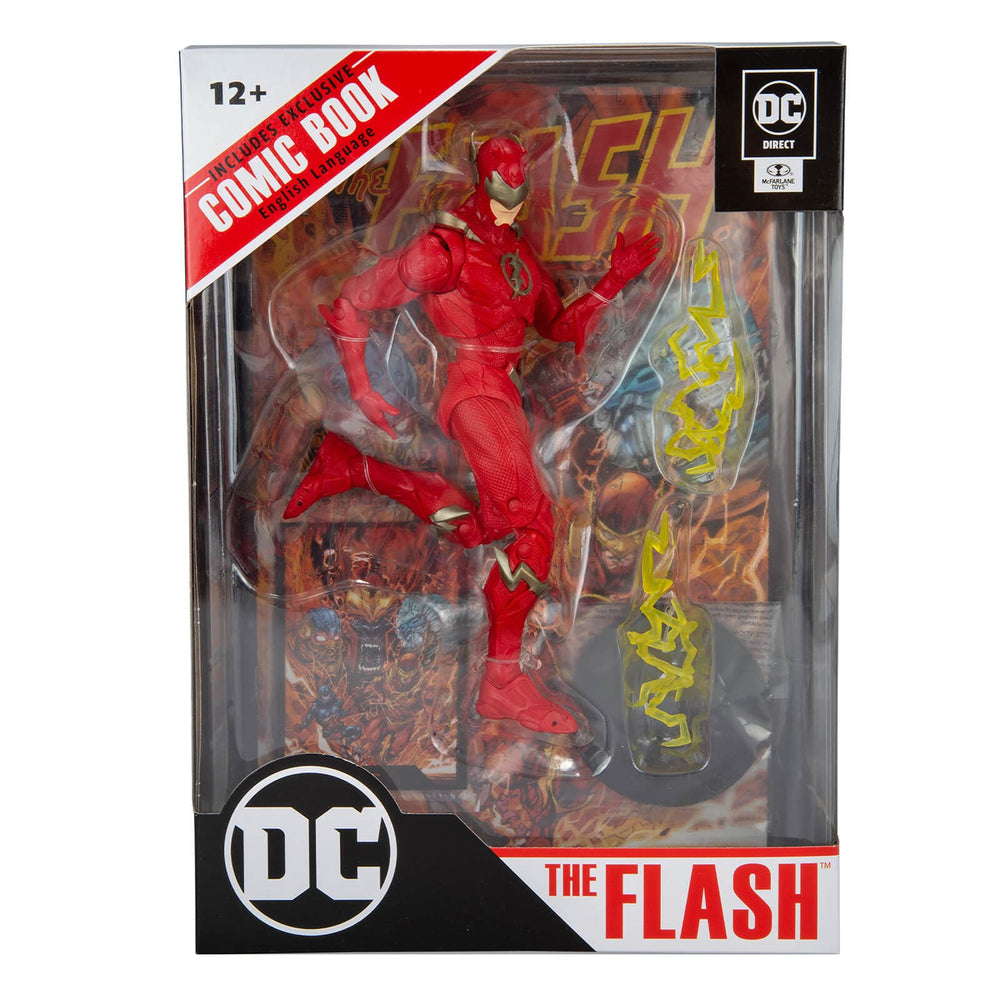 The Flash Collectible Action Figure With Stand & Comic Book 18cm