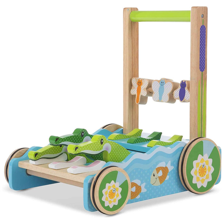 Melissa & Doug Chomp & Clack Alligator Wooden Push Along Toy