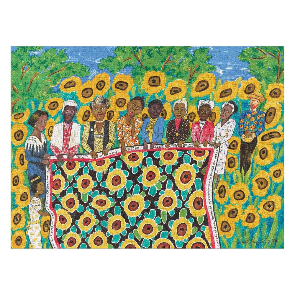 Completed The Sunflower Quilting Bee at Arles 1000 pieces jigsaw puzzle