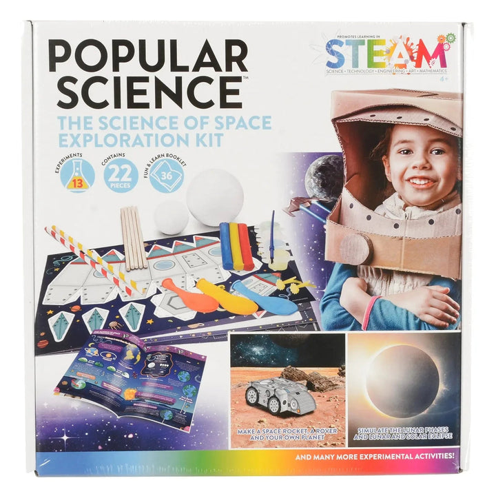 Popular Science The science of space exploration kit with 22 pieces for 13 experimental activities