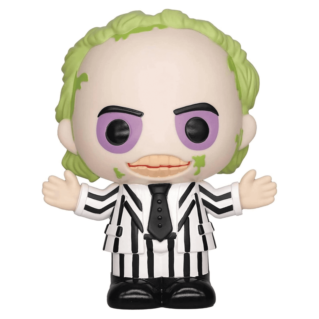 beetlejuice PVC piggy bank in bold bright iconic colours