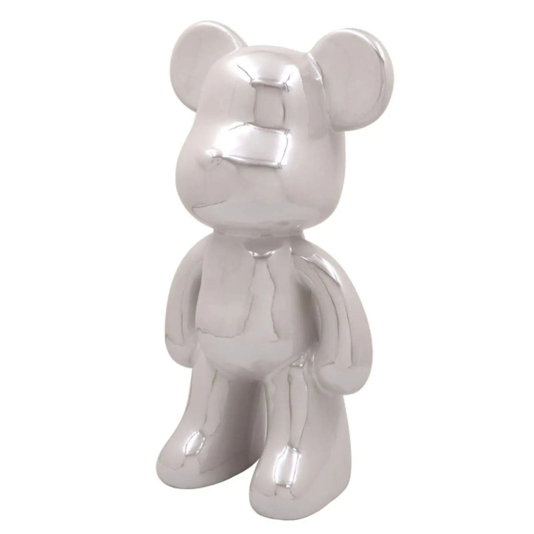 Pearlescent teddy bear shaped money box