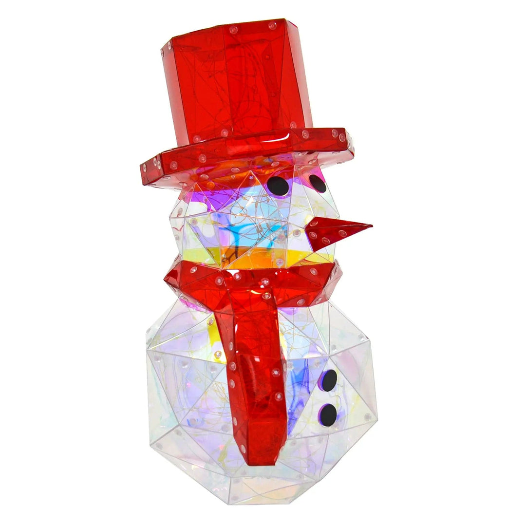 Christmas Snowman shape LED light with red hat, scarf and nose