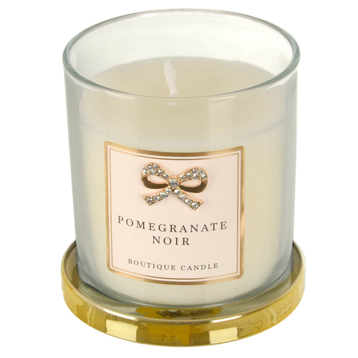 Boutique Candle Scented Hand Poured Soy Wax Diamante Bow 9cm