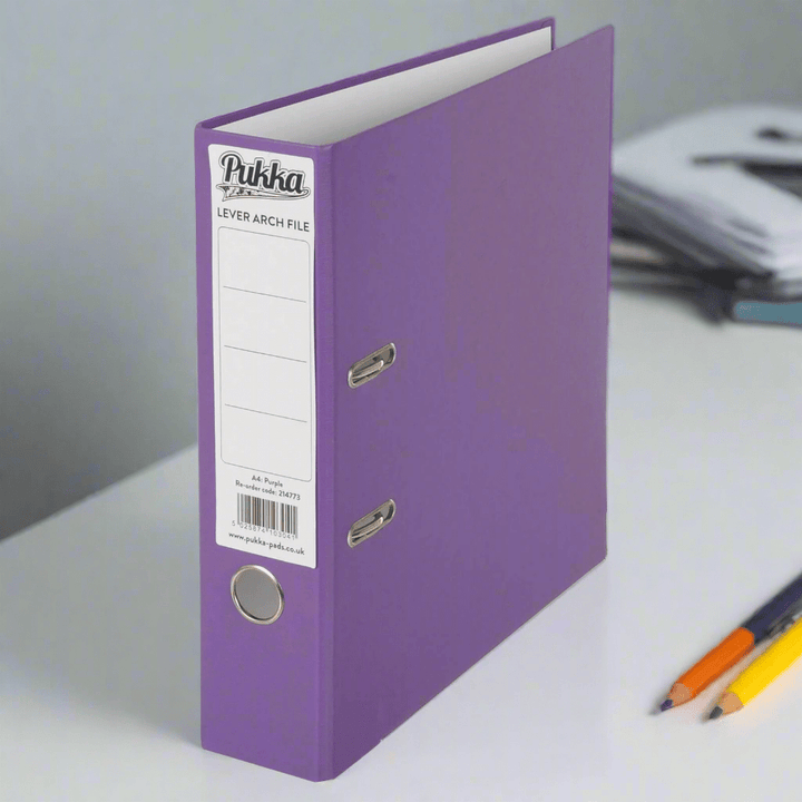 Pukka Lever Arch File A4 Paper 2 Ring Locking Home Office School