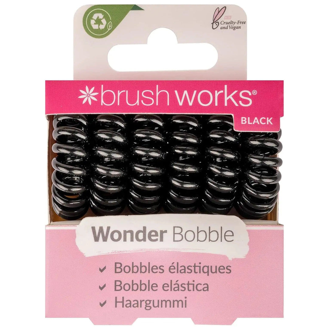 Pack of 6 black wonder bobbles hair accessory