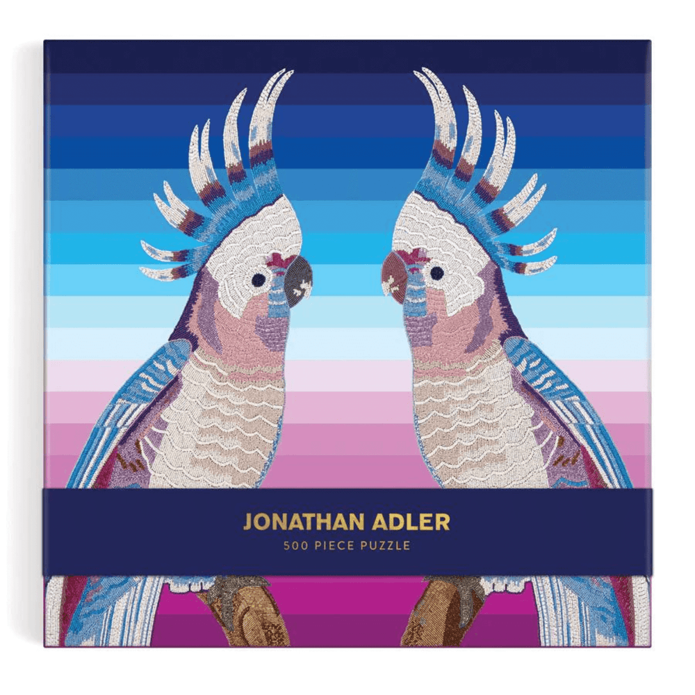 jonathan adler 500 piece puzzle with paper band around front