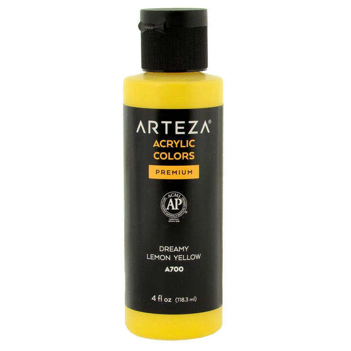 Dreamy Lemon Yellow A700 Arteza Acrylic Colour Paint in a 118ml bottle