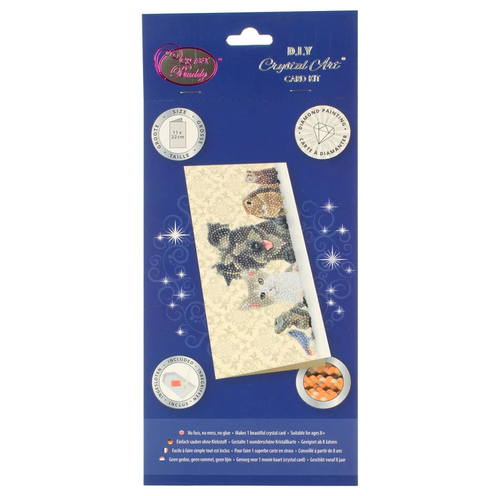 DIY crystal art kit with pets design card to make