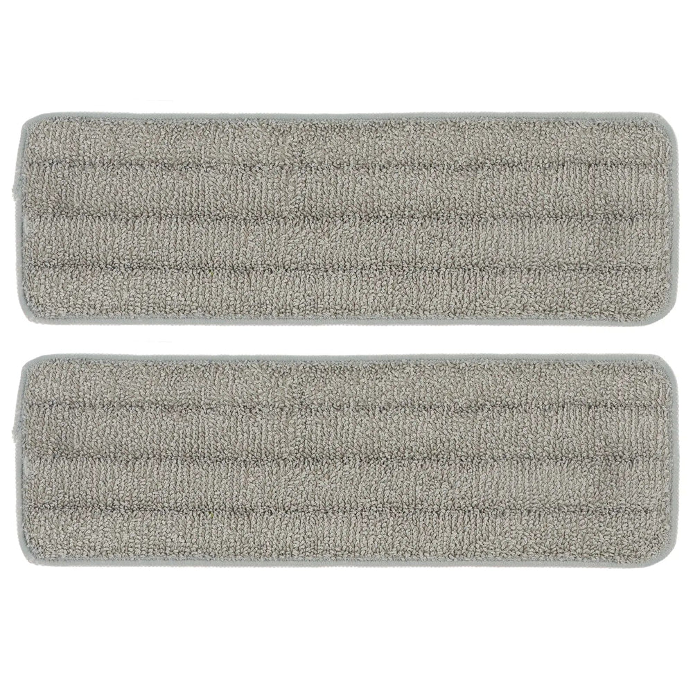 2 grey microfibre replacement mop head pads for the Mud Mummy Spray Mop