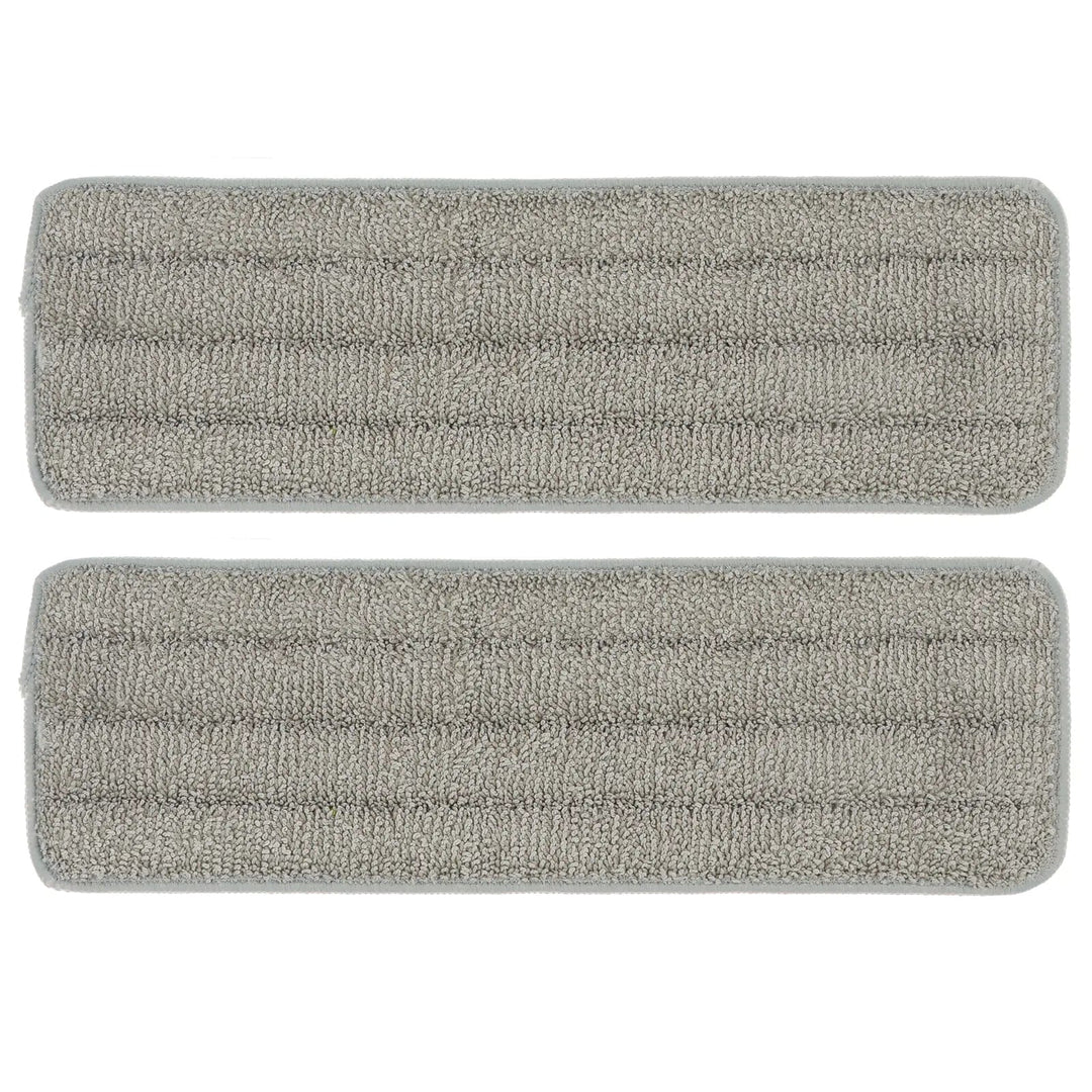 2 grey microfibre replacement mop head pads for the Mud Mummy Spray Mop