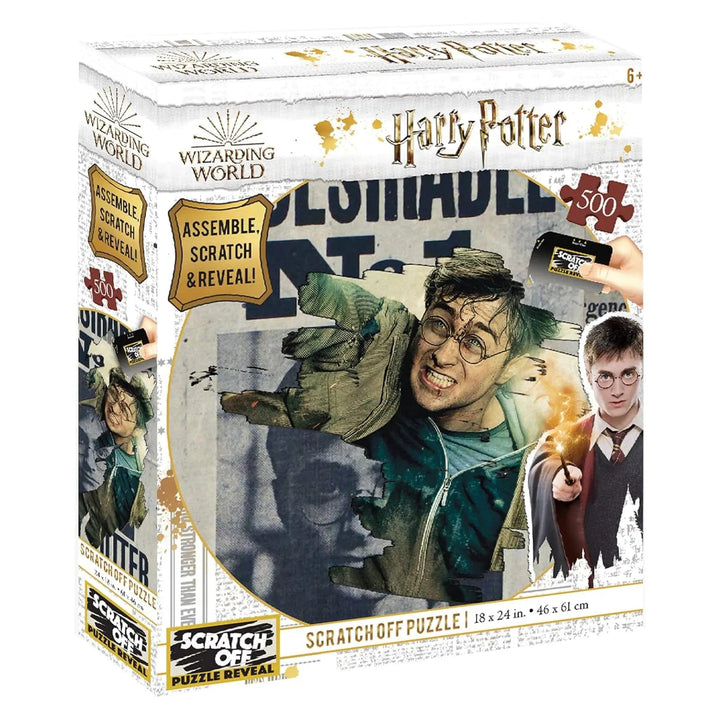 Harry Potter Scratch Off Puzzle Wanted poster design