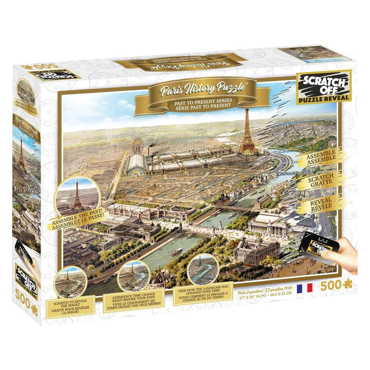 Paris History Puzzle with Scratch Off reveal to see the landscape change over the years