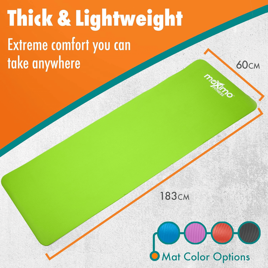 Maximo Fitness Exercise Mat Non Slip Thick 12mm Home Workout