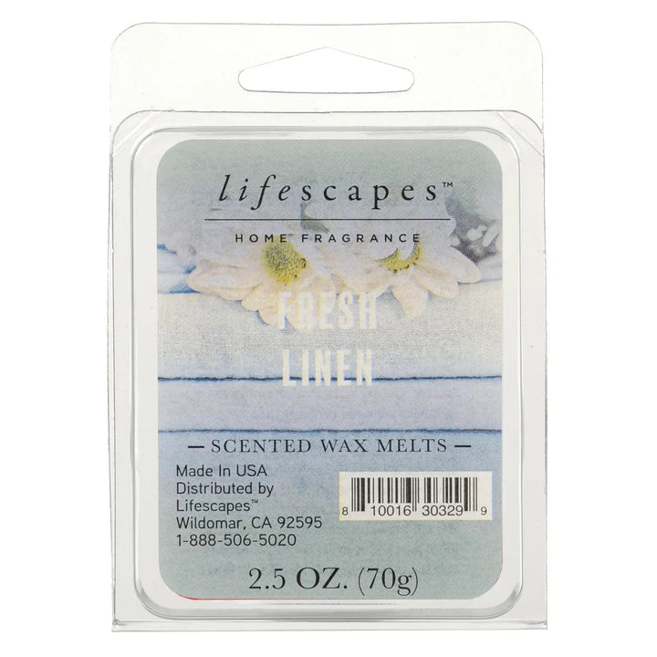 Pack of fresh linen scented wax melts from lifescapes