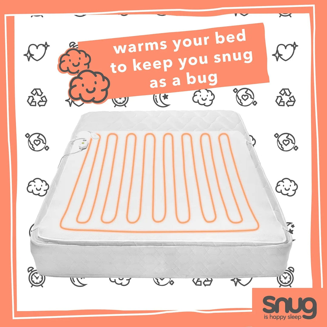 Snug electric blanket warms your bed to keep you snug as a bug