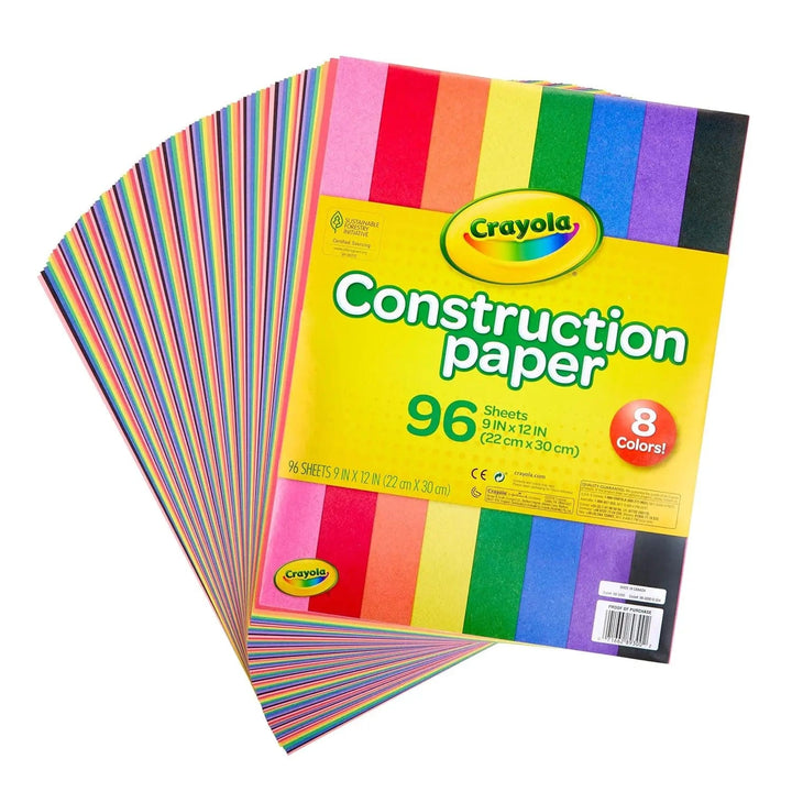 Crayola Construction paper in 8 colours for home and school art projects