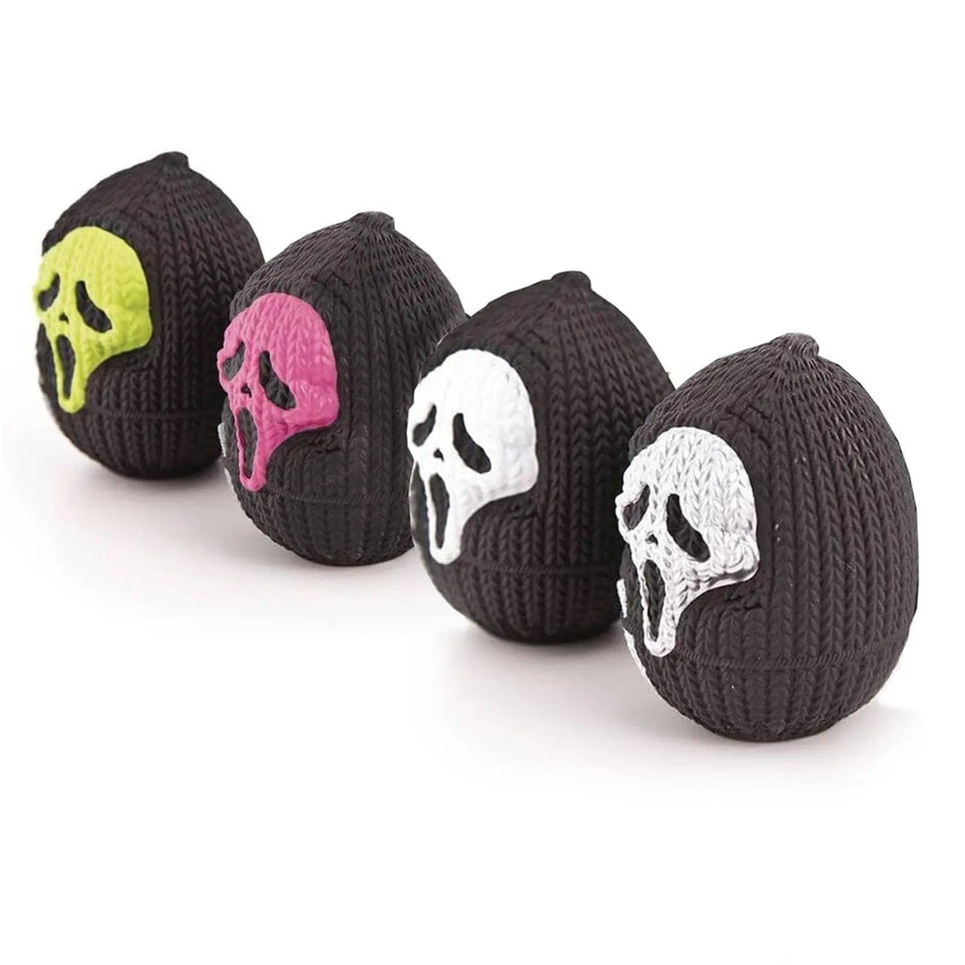 Set of 4 Ghost Face vinyl figures with knitted effect for collectors