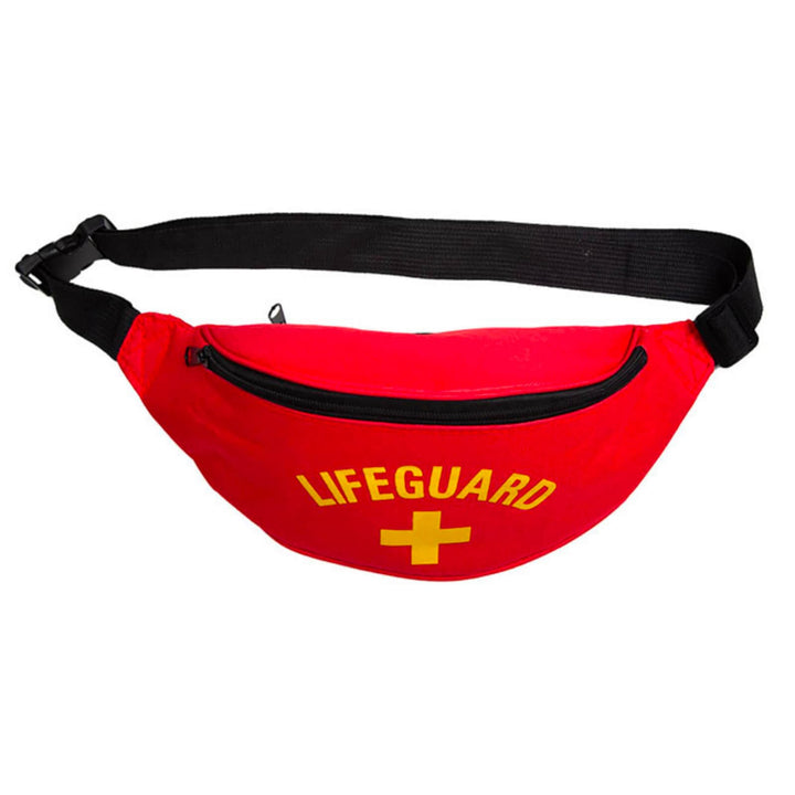 Bum Bag Slogan Design Festival 80s Travel Belt Fancy Dress Red Lifeguard