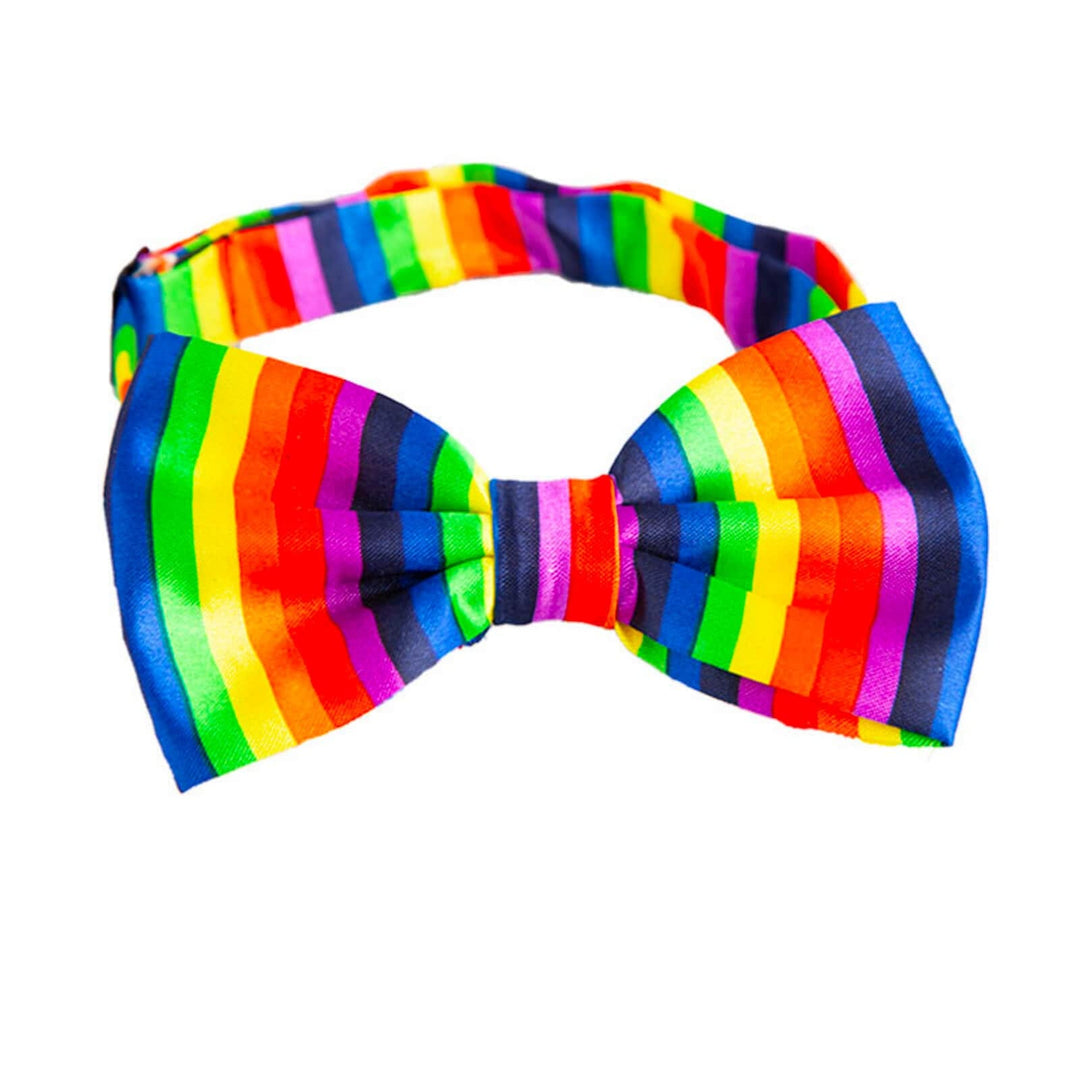 Rainbow Bow Tie Adjustable Pride Party Festival Carnival