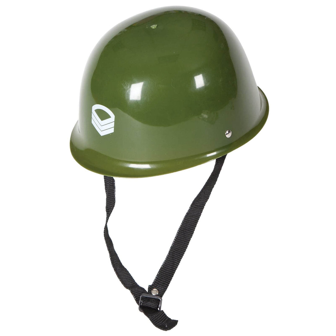 Army Helmet Green Plastic Military Soldier Fancy Dress