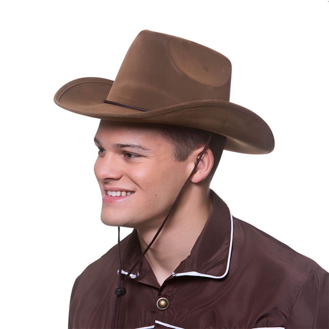 Cowboy Hat Super Deluxe Suede Stag Hen Night Fancy Dress