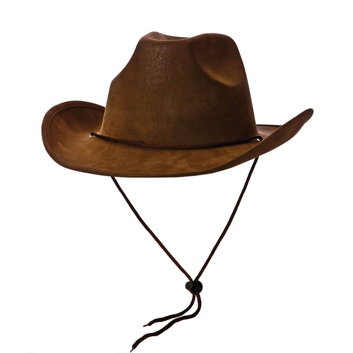 Cowboy Hat Super Deluxe Suede Stag Hen Night Fancy Dress Brown