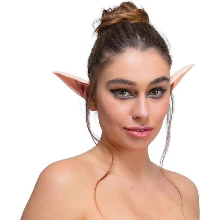 Female model with long pointed Elf ears for fancy dress costumes