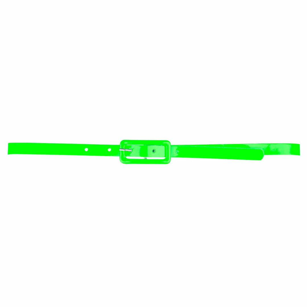 80s Neon Belt Bright Colour Disco Festival Fancy Dress Neon Green