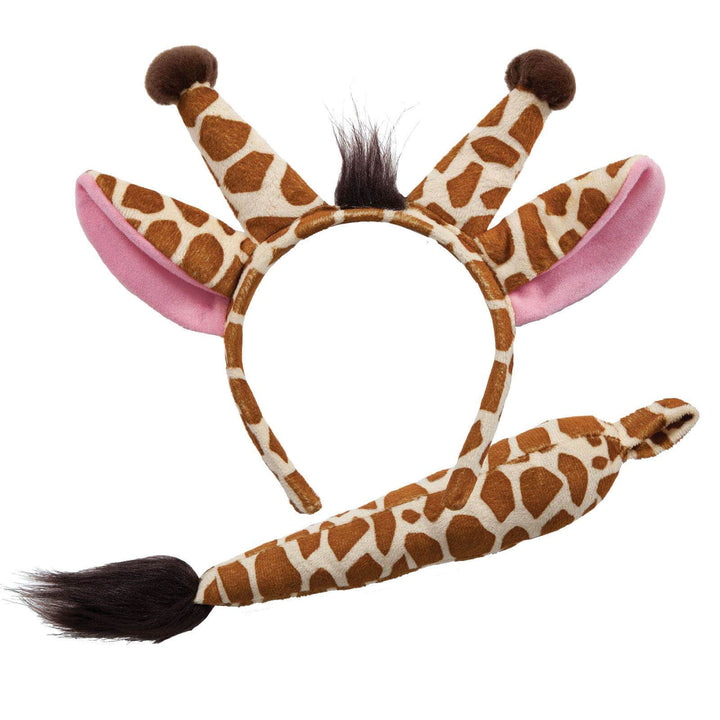 Ears & Tail Set Kids Wild Animals Fancy Dress Zoo Safari Giraffe