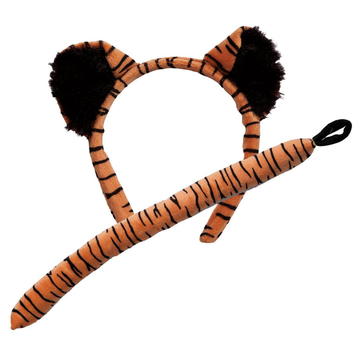 Ears & Tail Set Kids Wild Animals Fancy Dress Zoo Safari Tiger