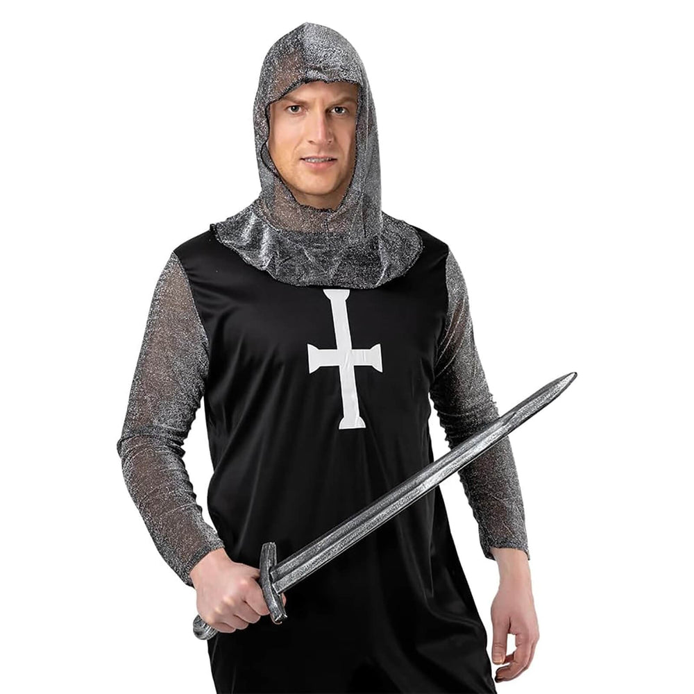 Large Medieval Knight Sword Crusades 70cm Fancy Dress Weapon