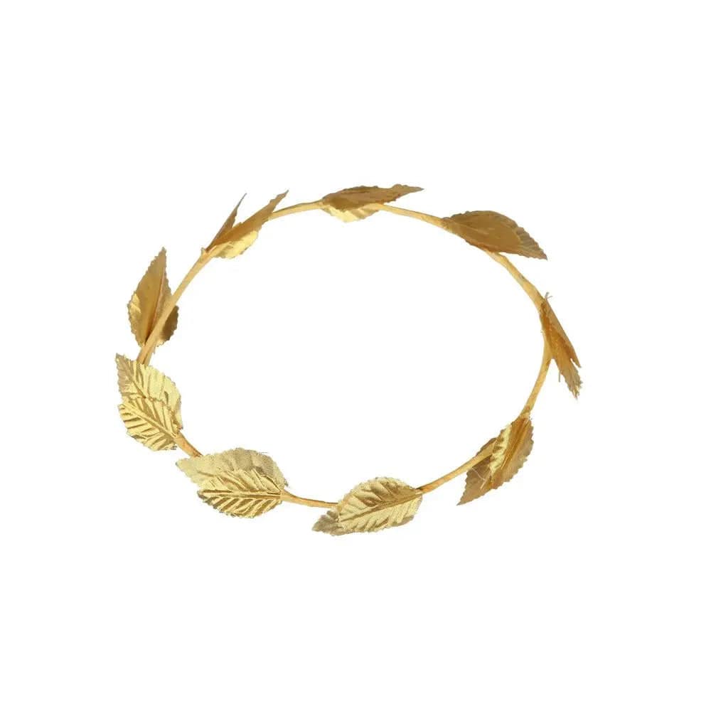 Gold leaves on a gold finish circlet headband for Greek or Roman fancy dress costumes