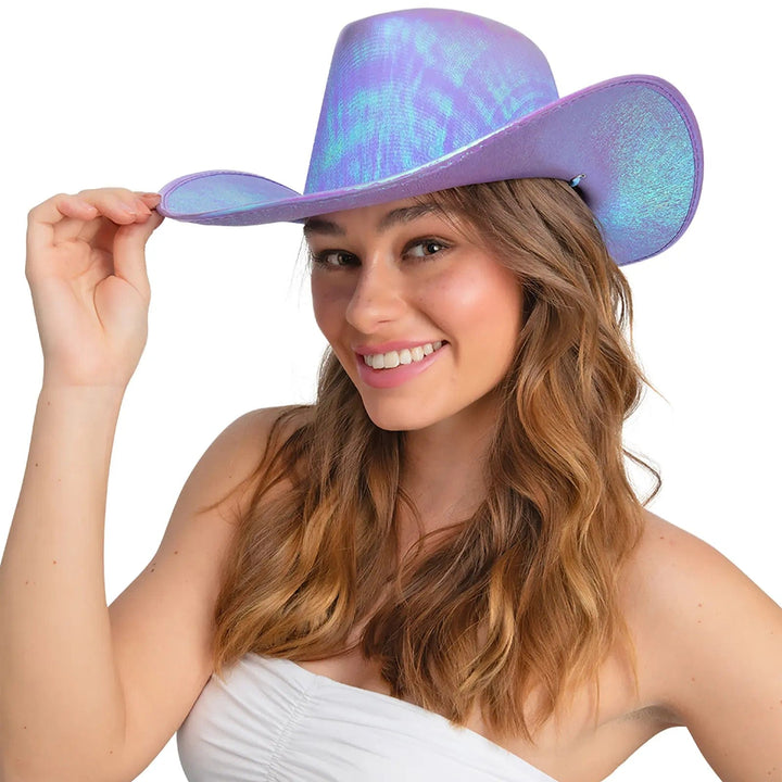 Texan Hat Iridescent Cowgirl Cowboy Stetson Fancy Dress