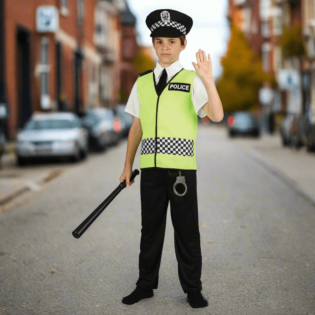 Boys Policeman British Constable Copper Halloween Costume