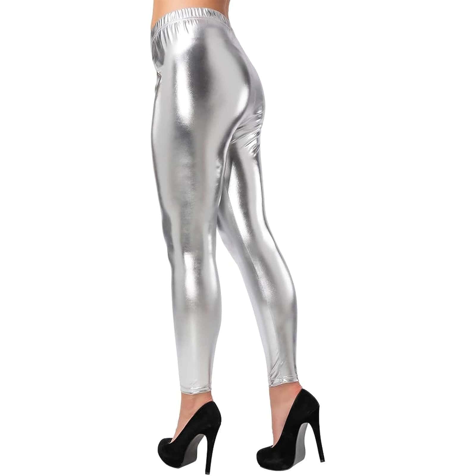 Metallic silver tights best sale