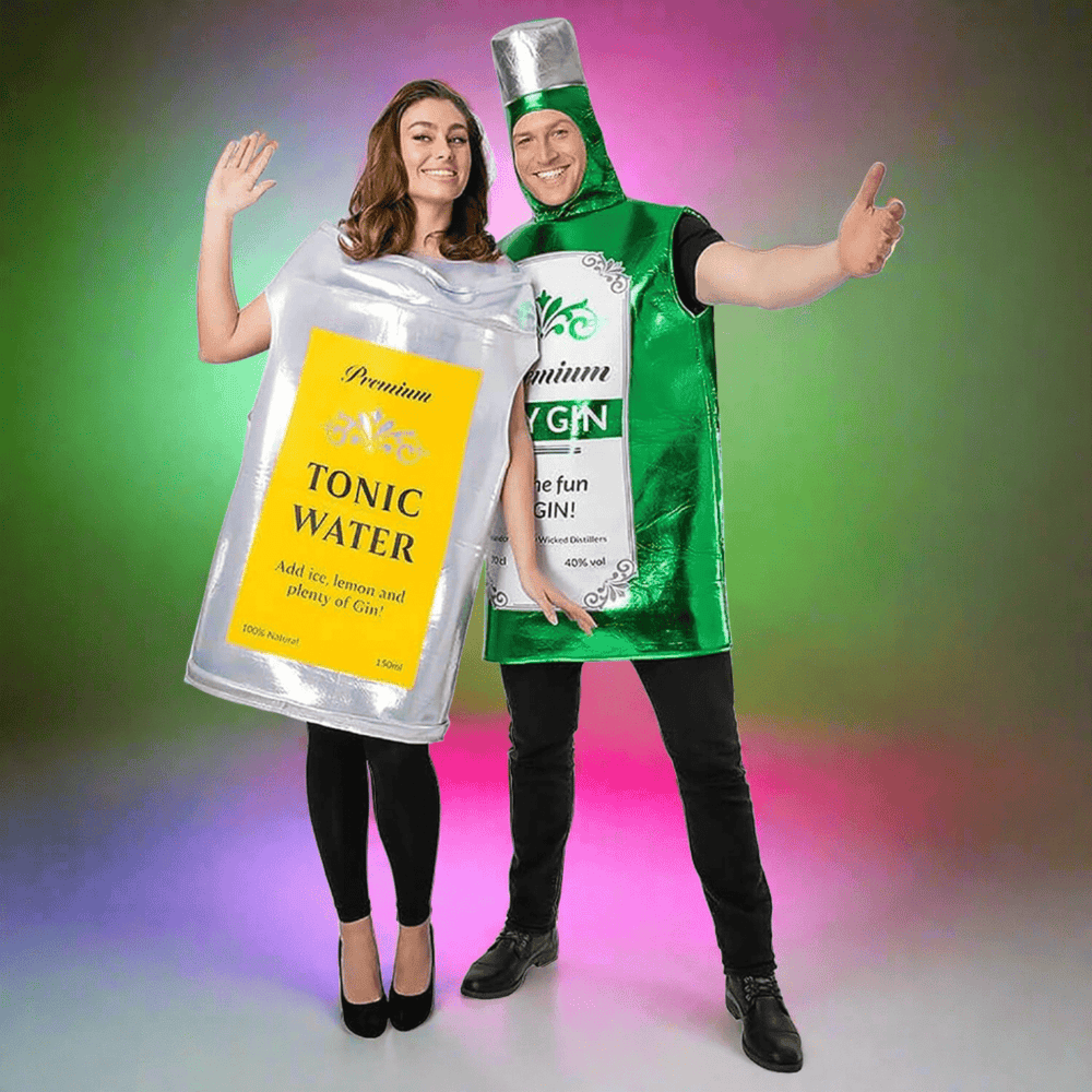 Funny Bottle Of Gin Adults Novelty Fancy Dress Costume One Size