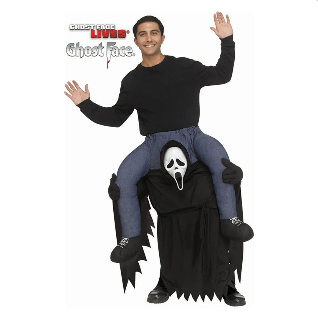 Adults Carry Me Ghost Face Scream Costume Halloween Fancy Dress