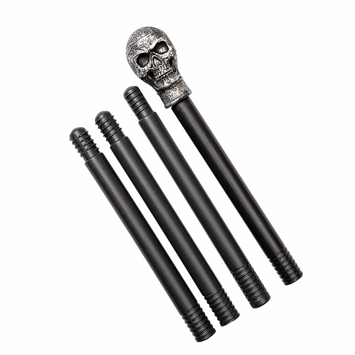 4 piece Silver skull top vampire cane for Halloween