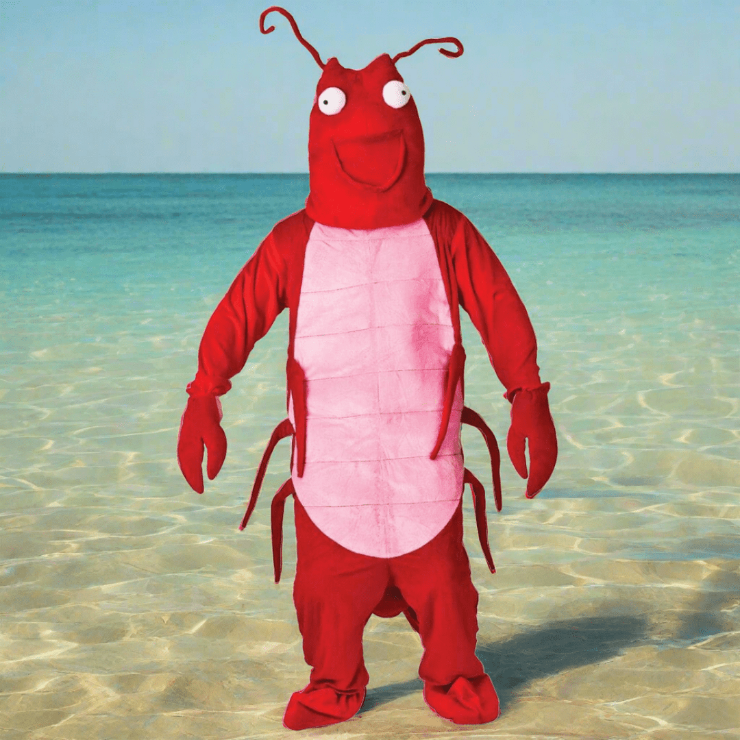 Adult Animal Larry The Lobster Fancy Dress Up Party Costume