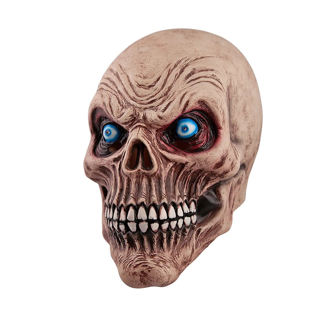 Full over head skull mask with LED eyes for Halloween parties